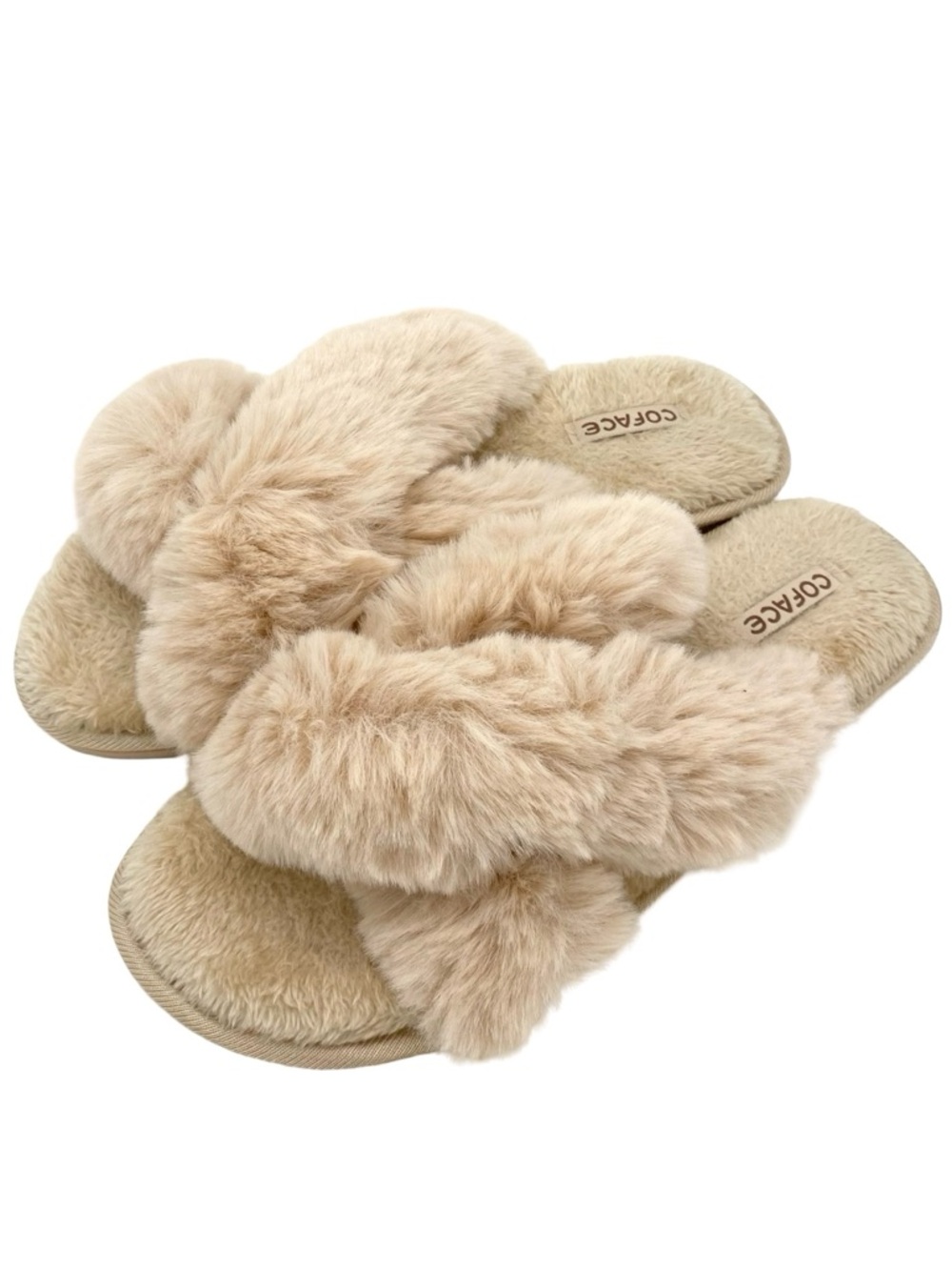 Coface Women’s Fuzzy Slippers Size 9 NWOT - Picture 1 of 8